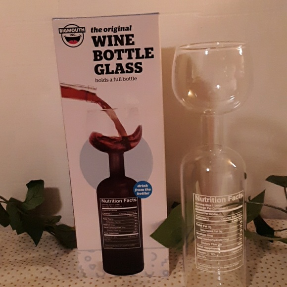 NIB Wine Bottle Glass - Picture 1 of 4